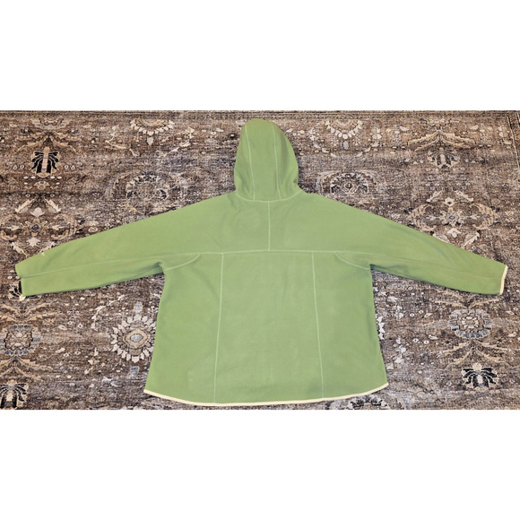 LL Bean Full Zip Polartec Fleece Jacket with Hood Green Women’s 3X Warm Soft - Picture 2 of 9